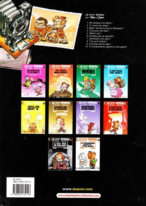 Verso de l'album Le Petit Spirou Tome 1 Dis bonjour à la dame !