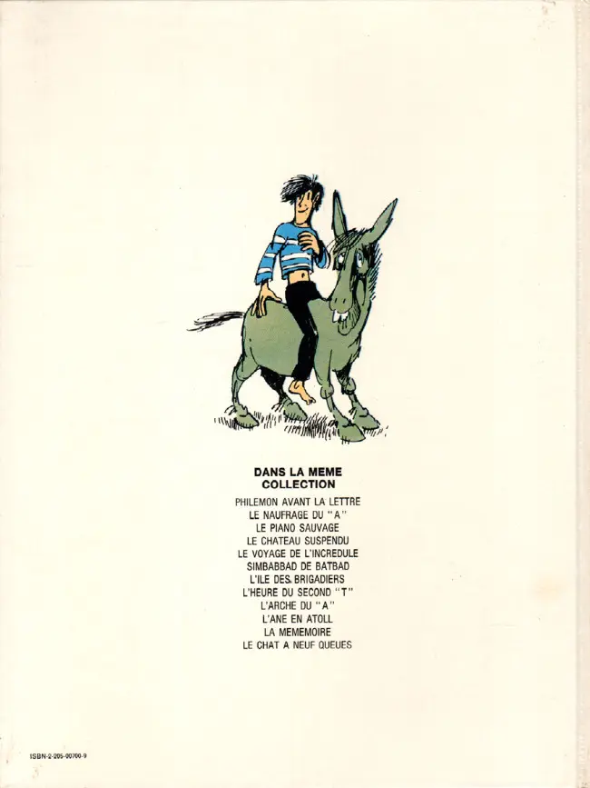 Verso de l'album Philémon Tome 4 Philémon et le château suspendu