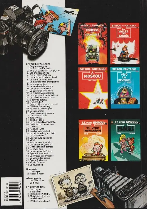Verso de l'album Spirou et Fantasio Tome 8 La mauvaise tête