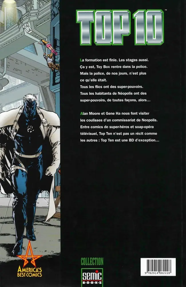 Verso de l'album Top 10 Semic / Panini Tome 1
