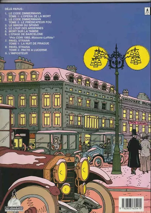 Verso de l'album Victor Sackville Tome 1 Le code Zimmermann - L'opéra de la mort