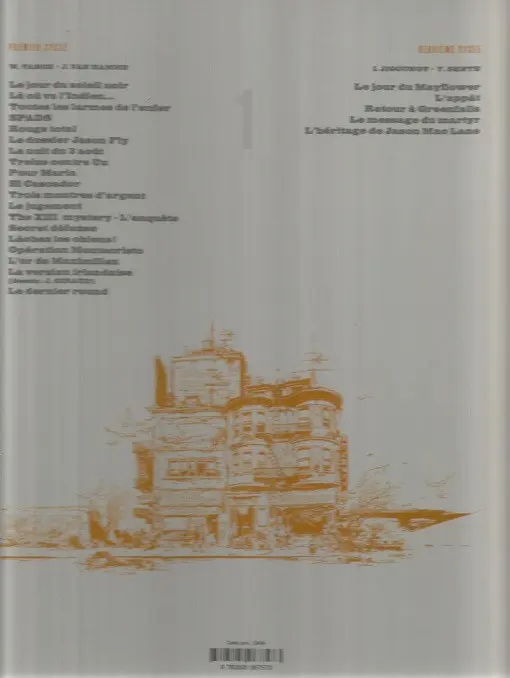 Verso de l'album XIII Tome 1 Le jour du soleil noir