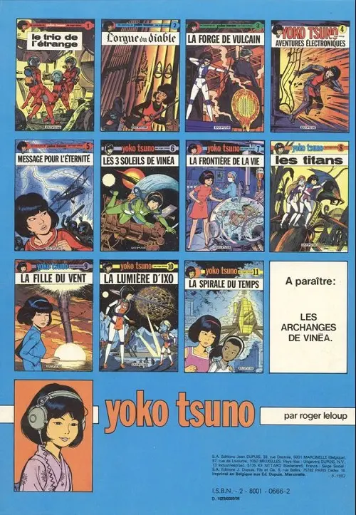 Verso de l'album Yoko Tsuno Tome 1 Le trio de l'étrange