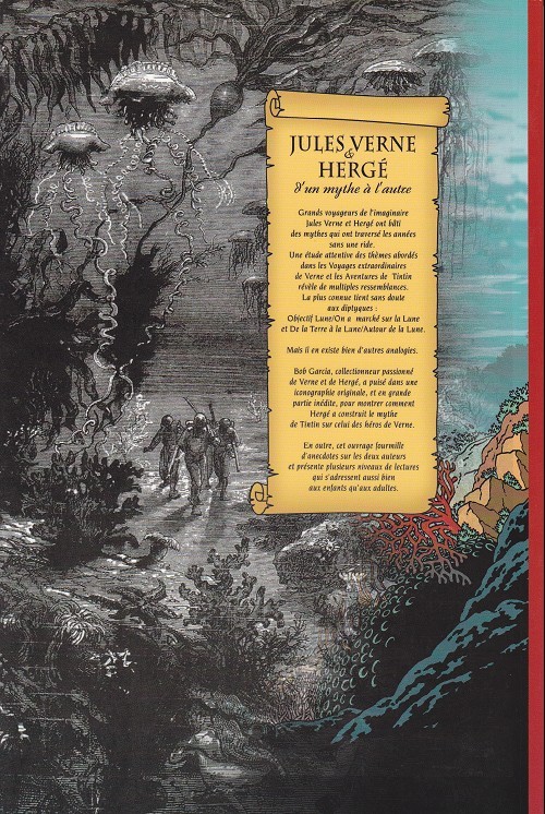 Verso de l'album Jules Verne & Hergé D'un mythe à l'autre