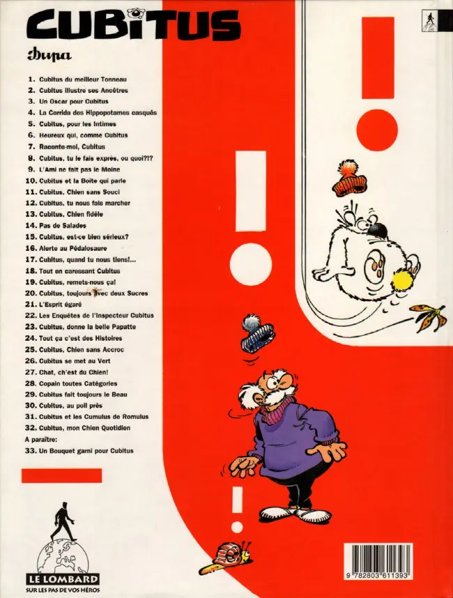 Verso de l'album Cubitus Tome 32 Mon chien quotidien