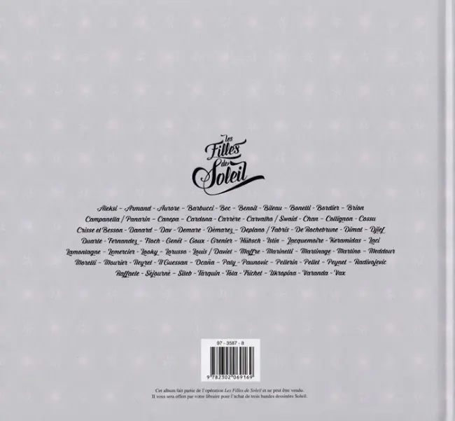 Verso de l'album Les Filles de Soleil N° 23