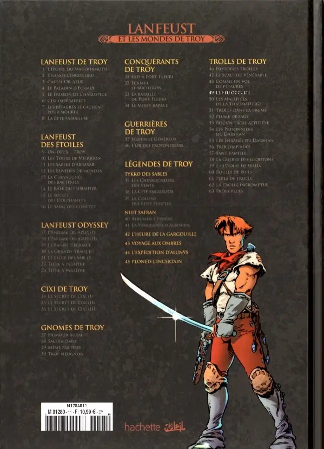 Verso de l'album Lanfeust et les mondes de Troy Tome 49 Trolls de Troy - Le feu occulte