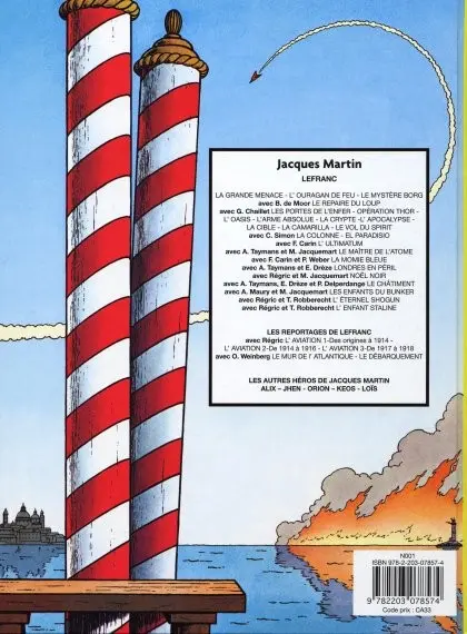 Verso de l'album Lefranc Tome 25 Cuba libre