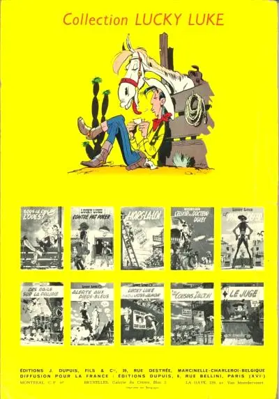 Verso de l'album Lucky Luke Tome 14 Ruée sur l'Oklahoma