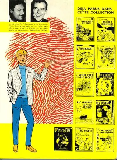 Verso de l'album Ric Hochet Tome 12 Les spectres de la nuit
