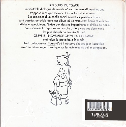 Verso de l'album Konk - Des sous ! Du temps !