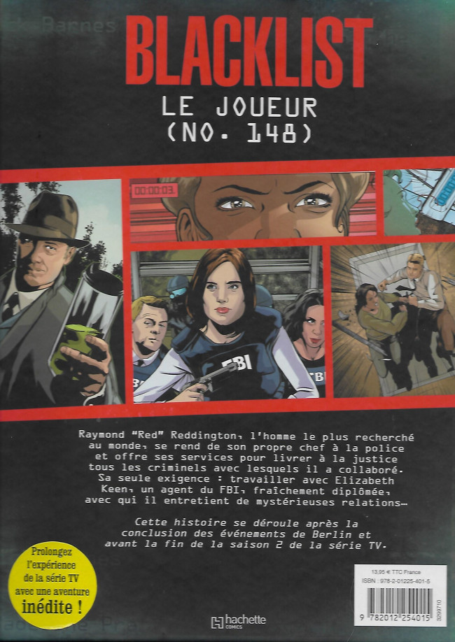 Verso de l'album Blacklist Tome 1 Le joueur (N°. 148)