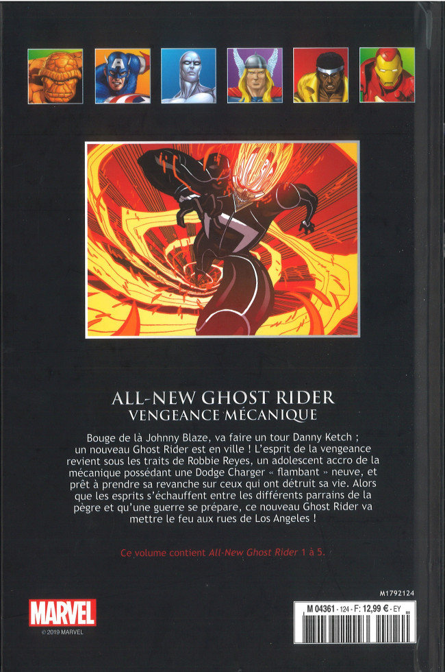 Verso de l'album Marvel Comics - La collection de référence Tome 124 All-New Ghost Rider - Vengeance Mécanique