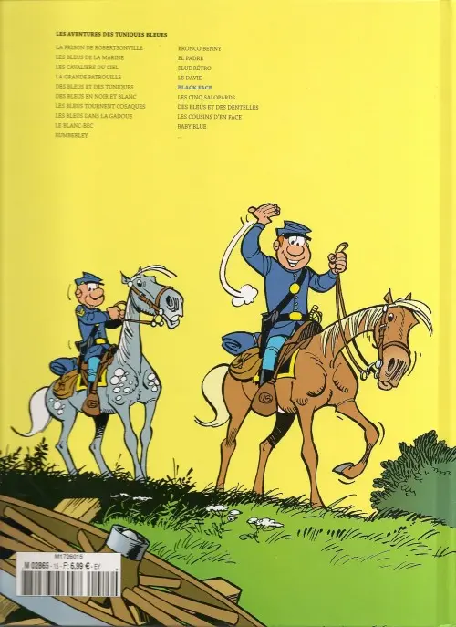 Verso de l'album Les Tuniques Bleues La Collection (Dupuis) Tome 20 Black Face