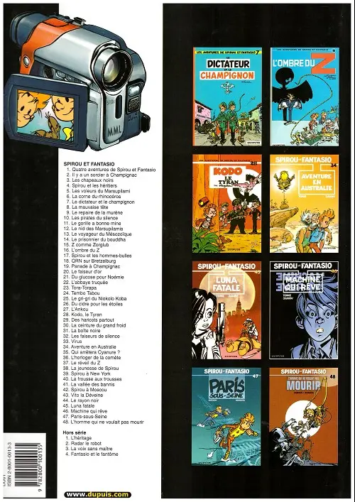 Verso de l'album Spirou et Fantasio Tome 11 Le gorille a bonne mine