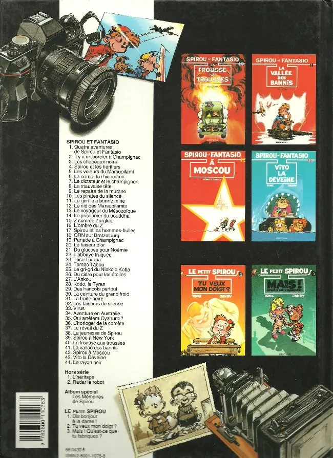 Verso de l'album Spirou et Fantasio Tome 34 Aventure en Australie
