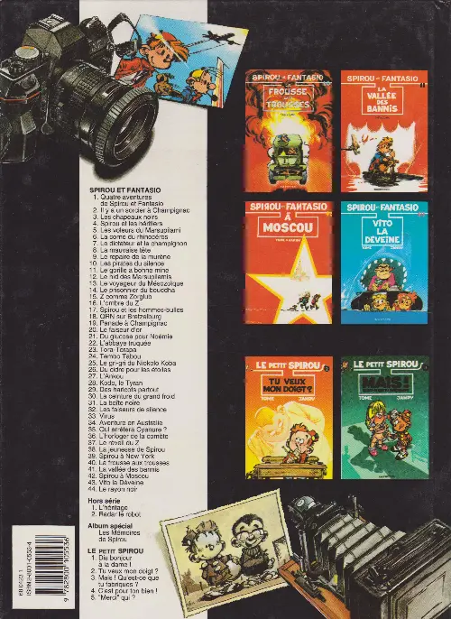 Verso de l'album Spirou et Fantasio Tome 27 L'Ankou