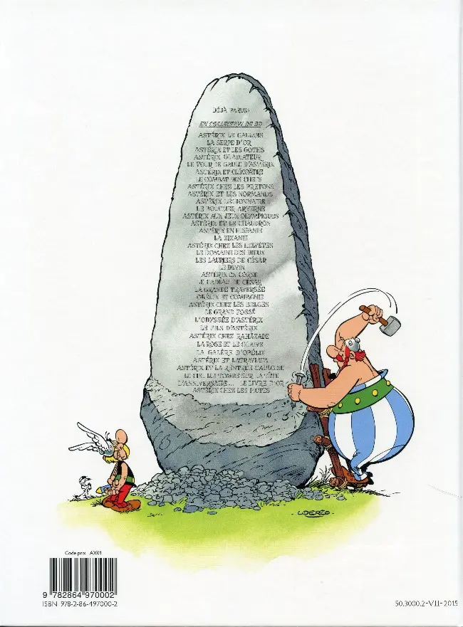 Verso de l'album Astérix Tome 25 Le grand fossé