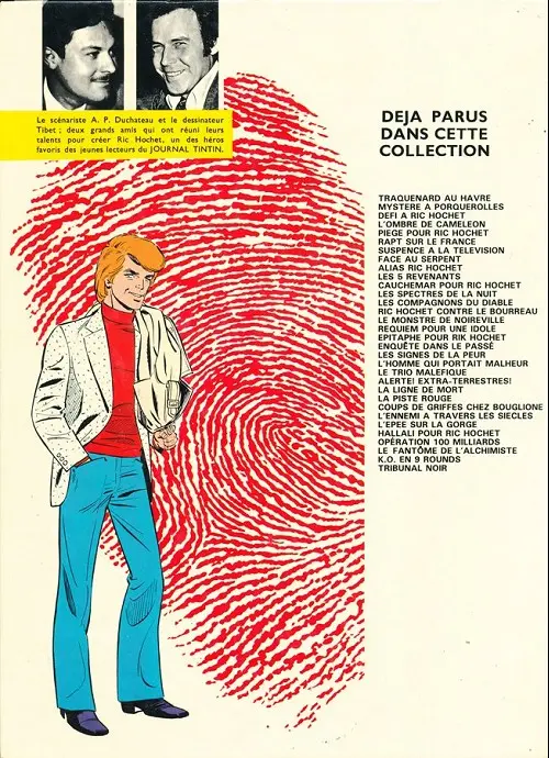 Verso de l'album Ric Hochet Tome 29 Opération 100 milliards
