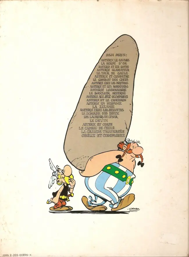 Verso de l'album Astérix Tome 18 Les lauriers de César