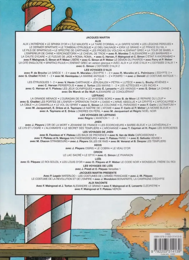 Verso de l'album Lefranc Tome 13 Le vol du Spirit