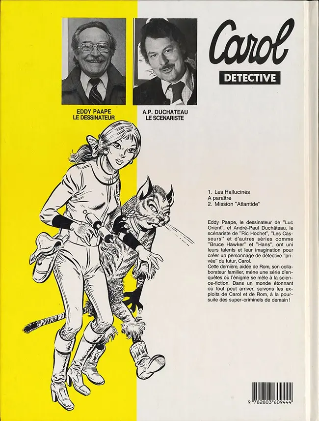 Verso de l'album Carol Détective Tome 1 Les hallucinés