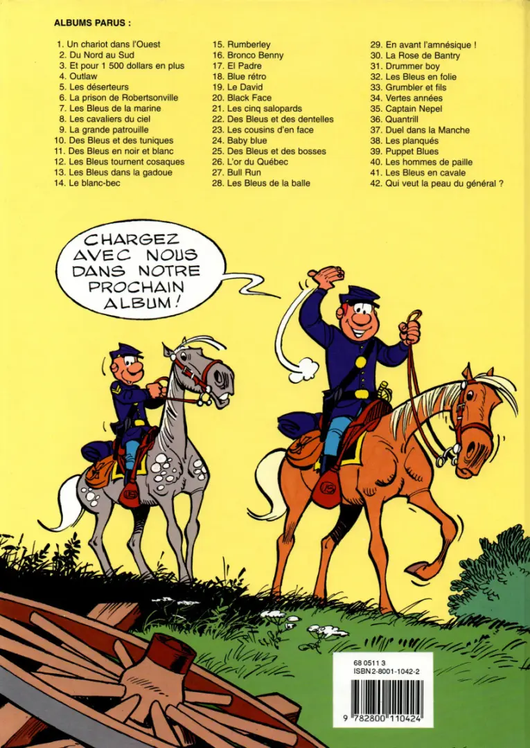 Verso de l'album Les Tuniques Bleues Tome 21 Les cinq salopards