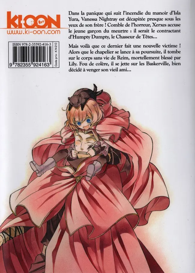 Verso de l'album Pandora Hearts 14