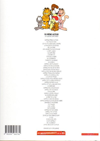 Verso de l'album Garfield Tome 37 C'est la fête !