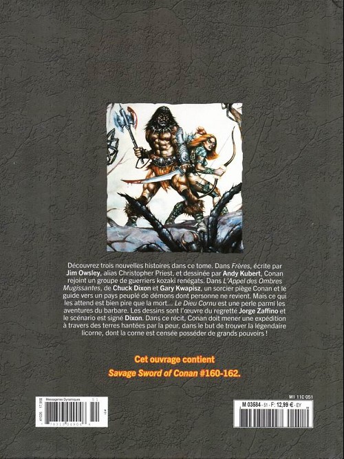 Verso de l'album The Savage Sword of Conan - La Collection Tome 51 L'appel des ombres mugissantes