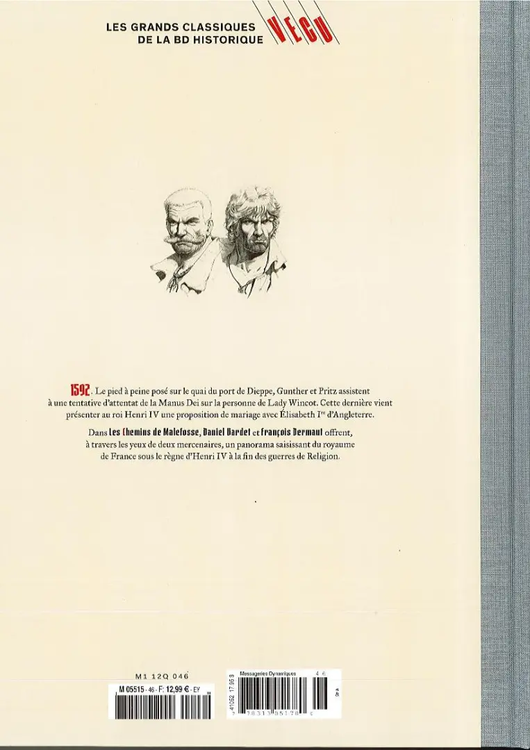 Verso de l'album Les grands Classiques de la BD Historique Vécu - La Collection Tome 47 Les Chemins de Malefosse - Tome X : La Main gauche de Dieu