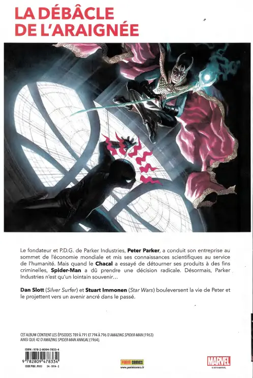 Verso de l'album Amazing Spider-Man Tome 1 La chute de Parker