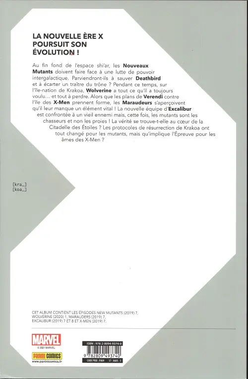 Verso de l'album Dawn of X Volume 07