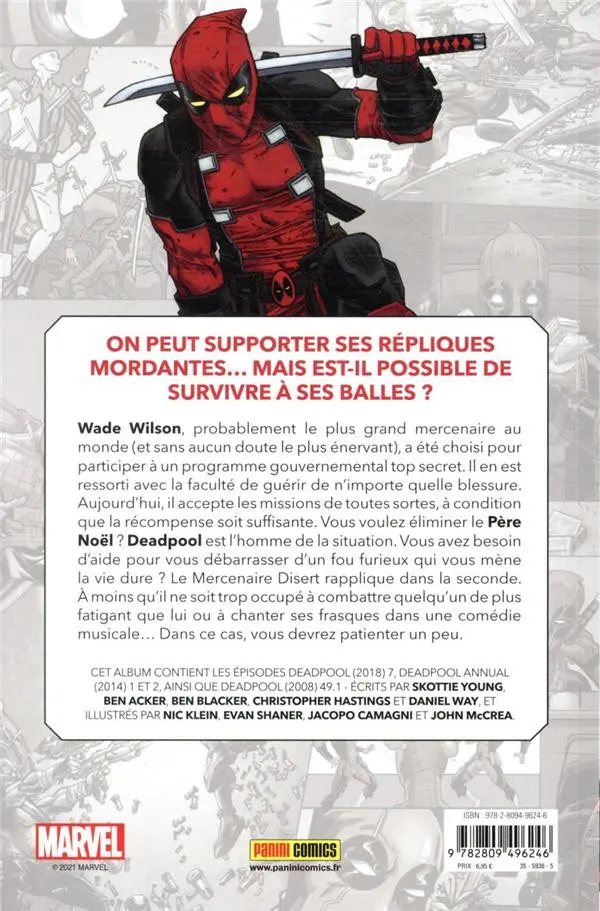 Verso de l'album Deadpool