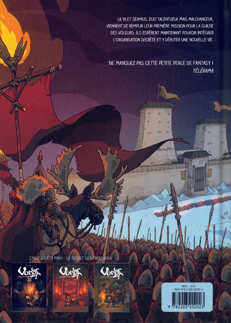 Verso de l'album Voro 5 L'armée de la pierre de feu - Deuxième partie