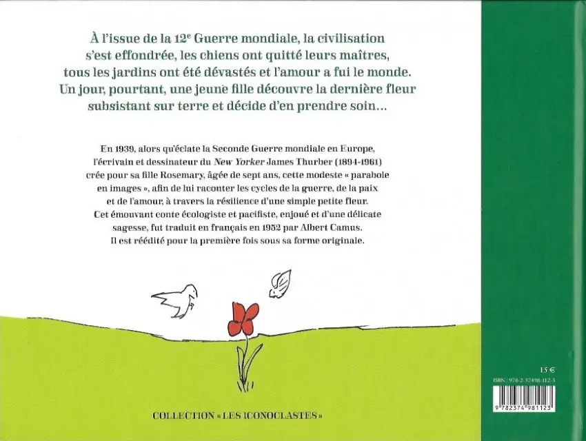 Verso de l'album La dernière Fleur Une parabole en images