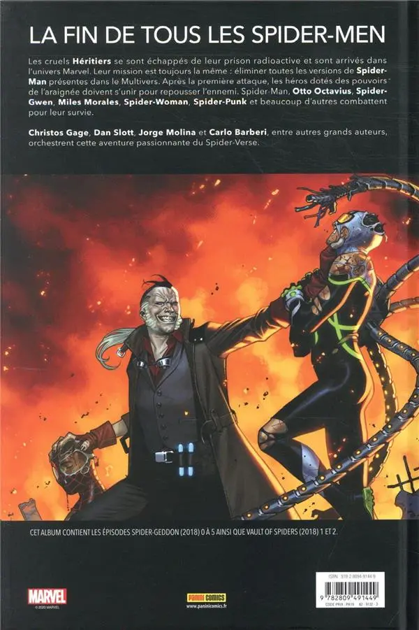 Verso de l'album Spider-geddon