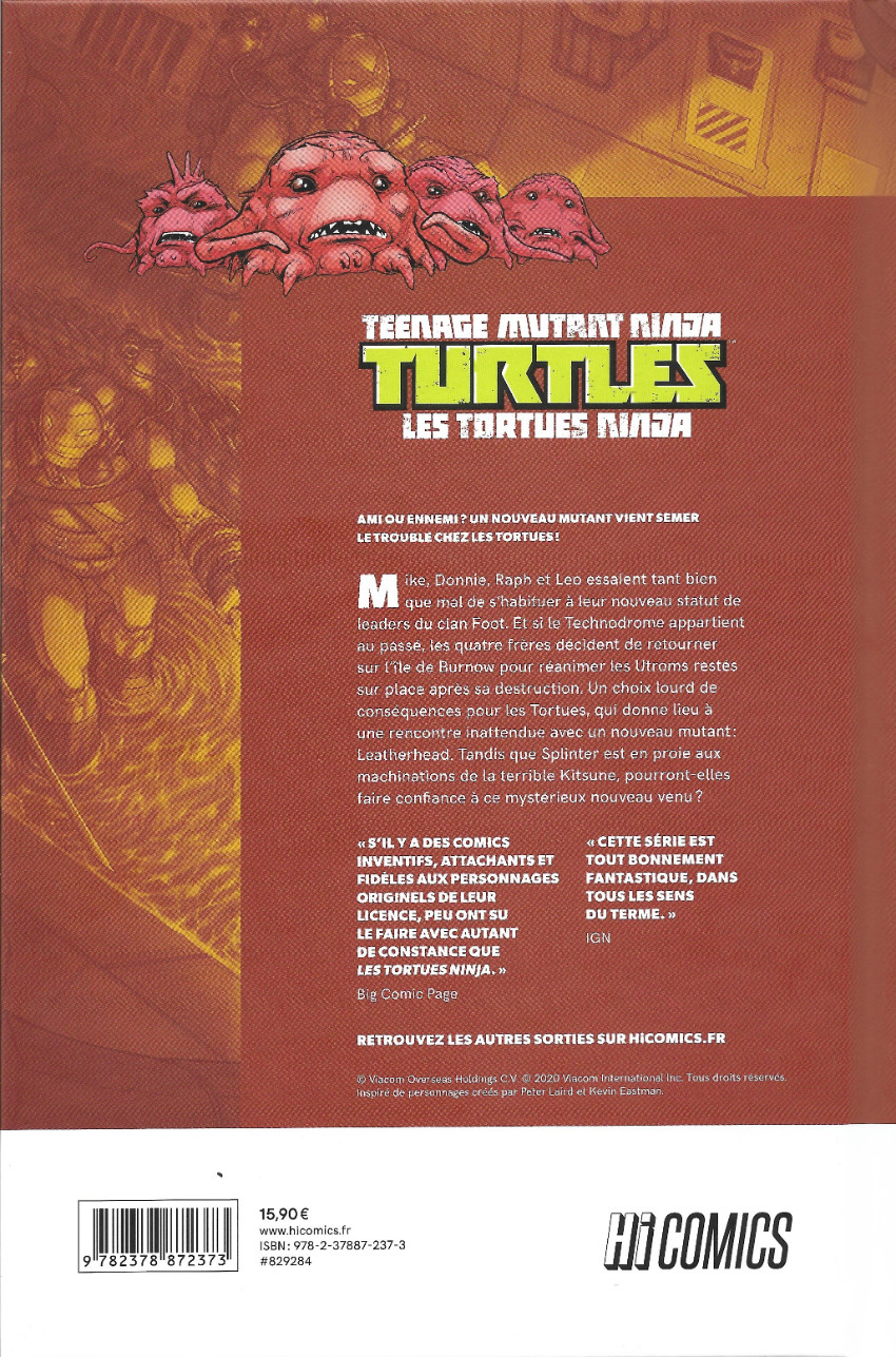 Verso de l'album Teenage Mutant Ninja Turtles - Les Tortues Ninja Tome 11 Leatherhead