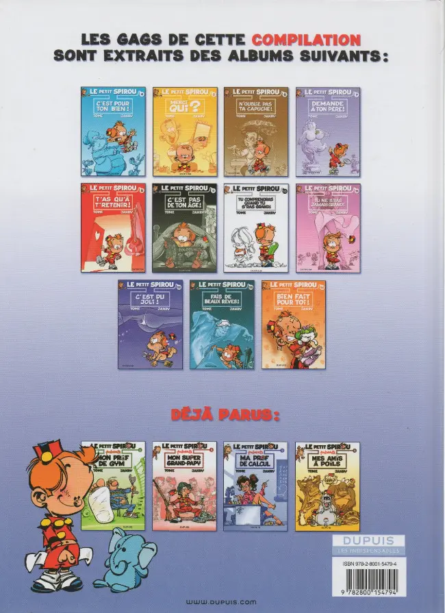 Verso de l'album Le Petit Spirou présente... Tome 3 Ma prof de calcul