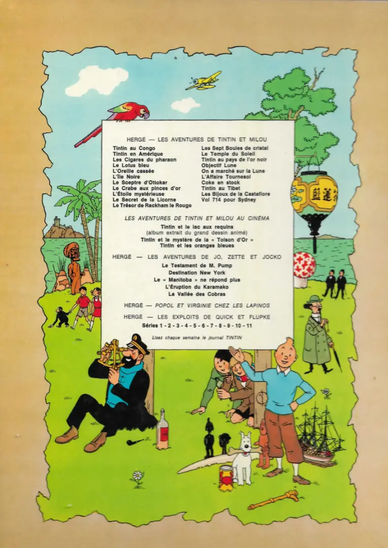Verso de l'album Tintin Tome 9 Le crabe aux pinces d'or