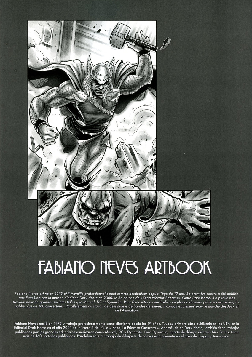 Verso de l'album Fabiano Neves Artbook Volume 1