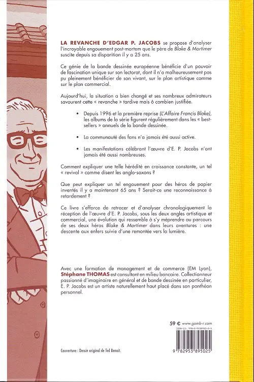 Verso de l'album La Revanche d'Edgar P. Jacobs