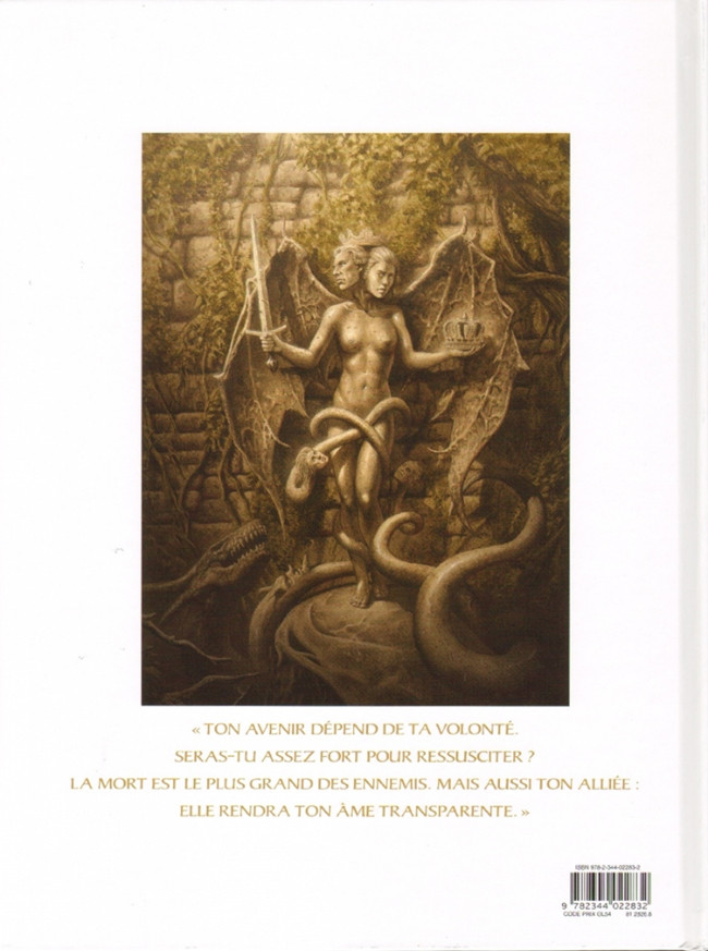 Verso de l'album Les Chevaliers d'Héliopolis Tome 2 Albedo, l'œuvre au blanc