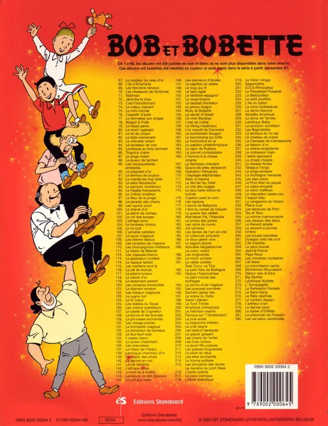 Verso de l'album Bob et Bobette Tome 77 La kermesse aux singes