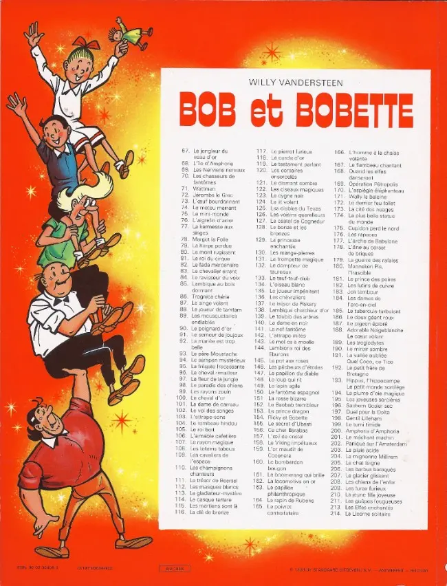 Verso de l'album Bob et Bobette Tome 94 Le Sampan mystérieux