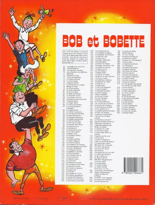Verso de l'album Bob et Bobette Tome 147 Le papillon du diable