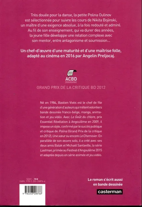 Verso de l'album Polina