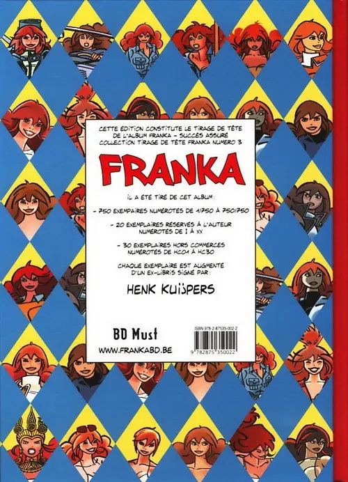 Verso de l'album Franka BD Must Tome 16 Succès assuré