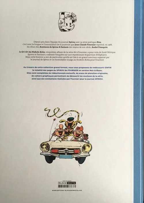 Verso de l'album Spirou et Fantasio Tome 25 Le gri-gri du Niokolo Koba