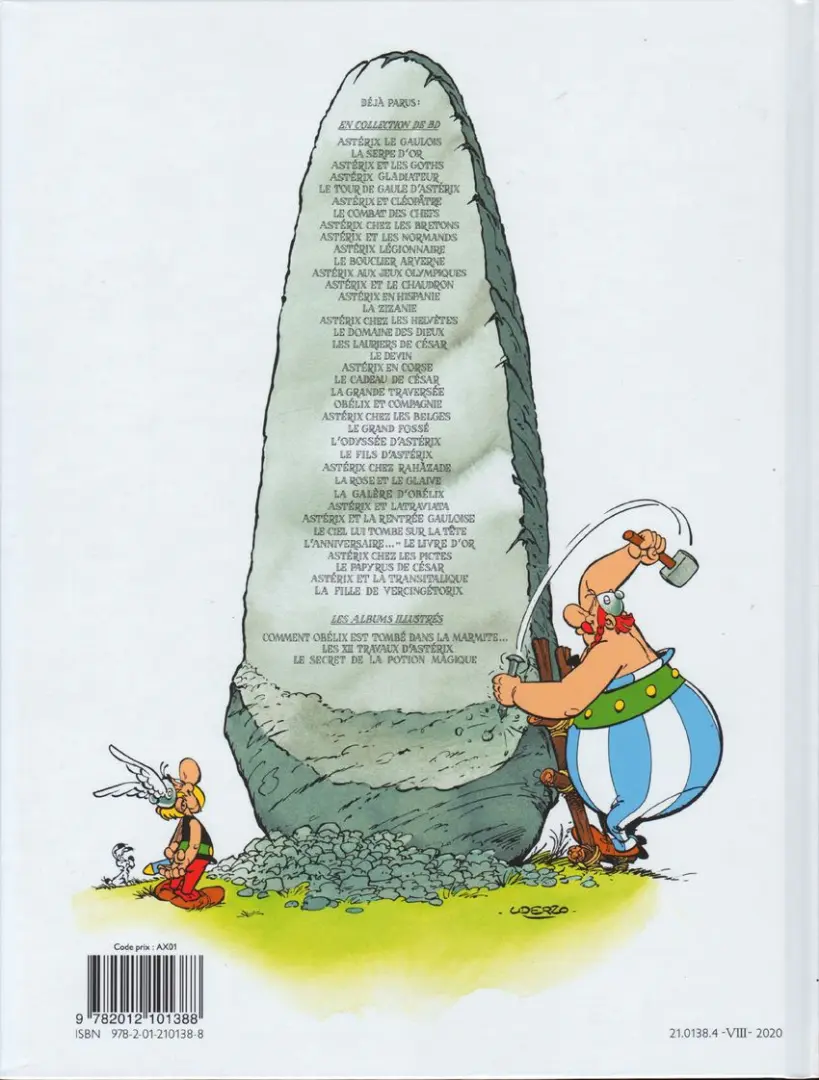 Verso de l'album Astérix Tome 6 Astérix et Cléopâtre